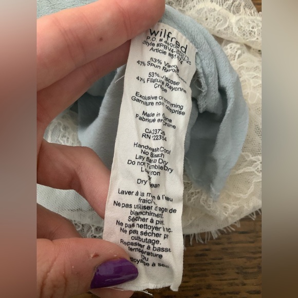 WILFRED ARITZIA Seafoam Green Slip Lace Breathable Strapless Dress Size Small - Picture 12 of 15